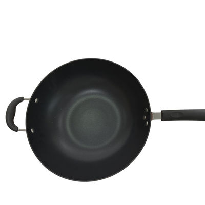 Wok cinese della padella versatile del ghisa 12Inch con la maniglia termoresistente