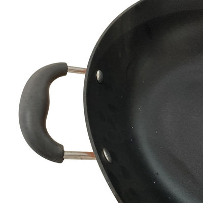 Wok cinese della padella premio del ghisa 13Inch con il coperchio e non il bastone di vetro temperati