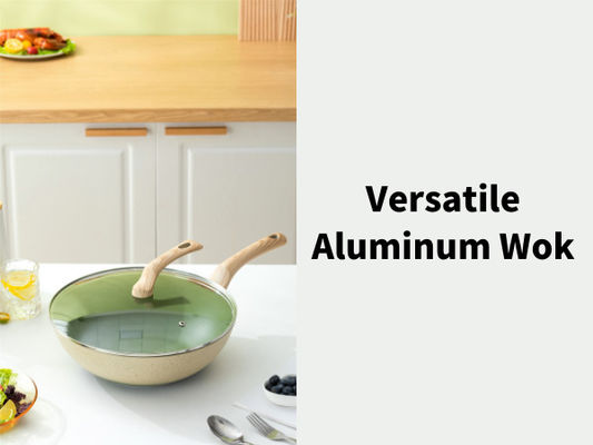 Maniglia termoresistente di Pan With Flat Bottom And del wok cinese versatile 12Inch