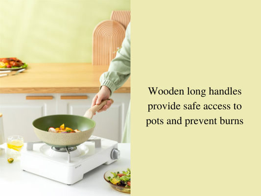 Maniglia termoresistente di Pan With Flat Bottom And del wok cinese versatile 12Inch
