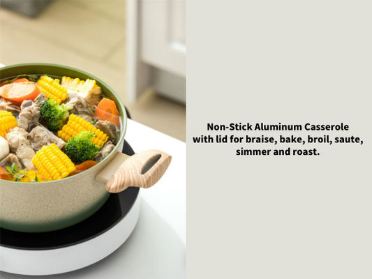 Casseruola di alluminio resistente con non l'interno del bastone