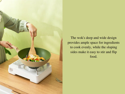 Maniglia termoresistente di Pan With Flat Bottom And del wok cinese versatile 12Inch