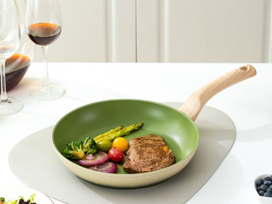 Wok di alluminio premio Pan With Durable Loop Handles