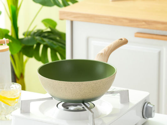 Maniglia termoresistente di Pan With Flat Bottom And del wok cinese versatile 12Inch