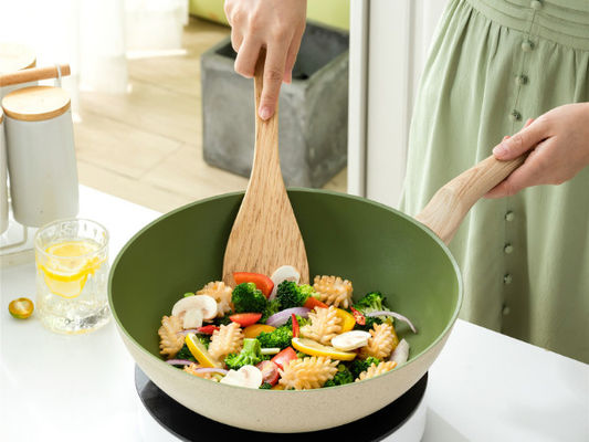 Wok di alluminio premio Pan With Durable Loop Handles