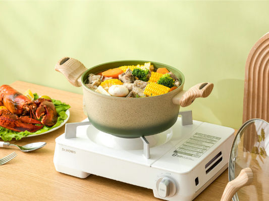 Maniglie resistenti di Pan Non Stick With Heat della casseruola di alluminio di rendimento elevato e coperchio di vetro