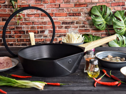 pentole di alluminio 11Inch che friggono la base d'acciaio di Pan Heavy Duty With Stainless