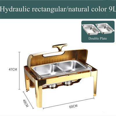 Isolamento visibile rettangolare Flip Meal pieno di acciaio inossidabile Buffy Stove Heating Meal Hotel