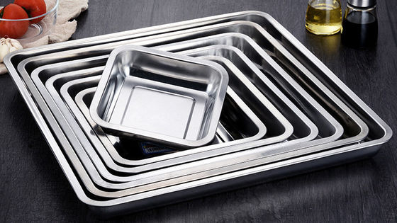 Piatto di cibo in acciaio inossidabile sicuro Forno liscio lucidato 60*60*2cm
