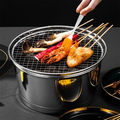 Stufa da barbecue portatile in acciaio inossidabile da 29 cm per campeggio