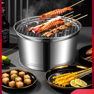 Stufa da barbecue portatile in acciaio inossidabile da 29 cm per campeggio