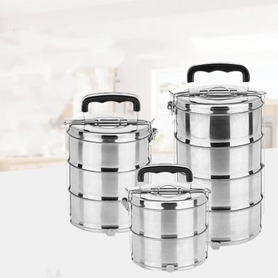 Scatola da pranzo multifunzione in acciaio inossidabile con compartimenti e strati multipli scatola da pranzo portatile