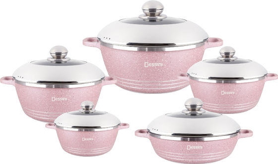 10pcs Nuovo design colata a stampa non adesiva di alluminio utensili da cucina imposta Soup Pot