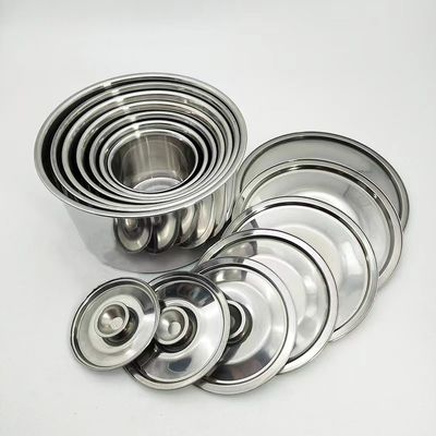 Contenitore rotondo di salsa in acciaio inossidabile con coperchio