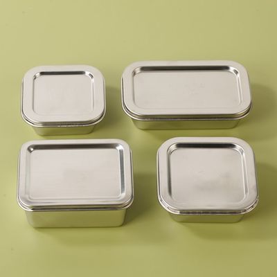 Contenitori in acciaio inossidabile impermeabile con coperchio per la conservazione degli alimenti
