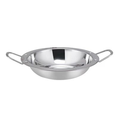Grado alimentare 18-32 cm Panna in acciaio inossidabile fondo piatto