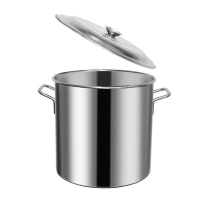 Pottina da zuppa di grande capacità in acciaio inossidabile 304 con coperchio