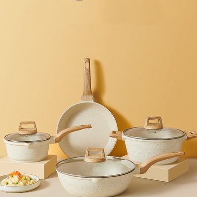 Set di pentole in pietra medica di alluminio a 10 pezzi