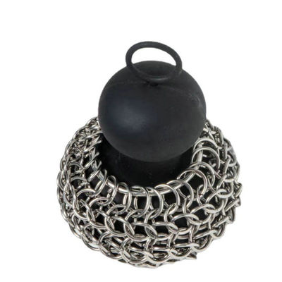 Skillet Pan Cast Iron Scrubber Pulito per piatti con maniglia in silicone