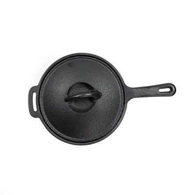 Panna coperta di ghisa con manico lungo   Perfetto per cucinare in stufa, forno e griglia
