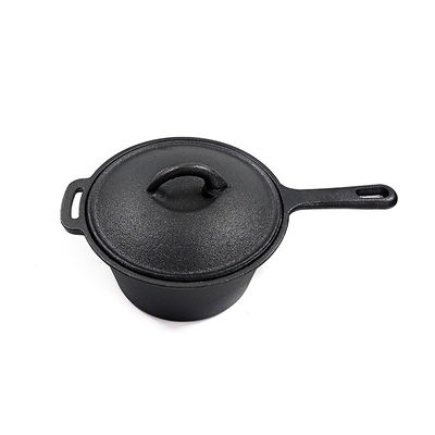 Panna coperta di ghisa con manico lungo   Perfetto per cucinare in stufa, forno e griglia