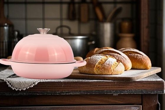 6QT Forno olandese in ghisa rosso smaltato