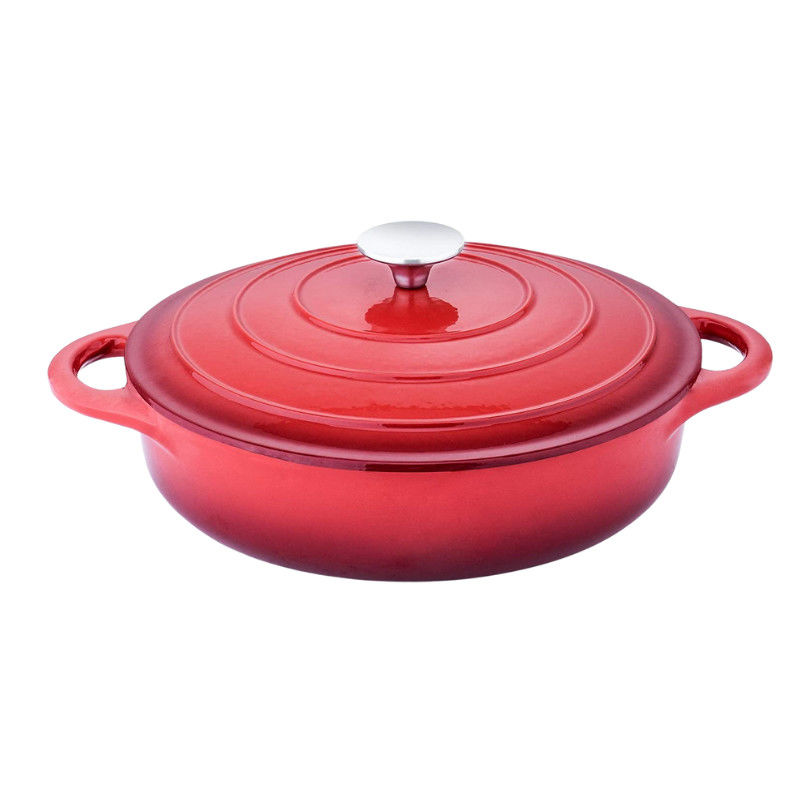 Cuoco unico Enameled Oval Dutch Oven With Lid Size 30cm 4.2/5.5kg