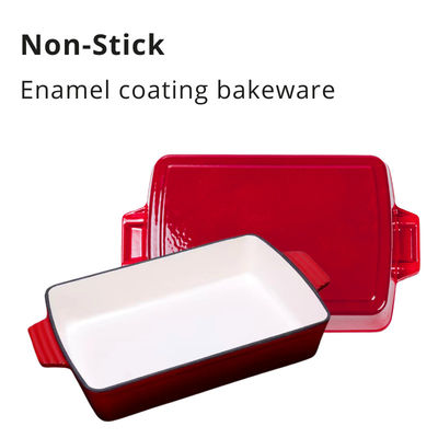 ghisa di 27*24*4.5cm che frigge la teglia da forno del ghisa di Pan Heavy Duty Enamel Coating