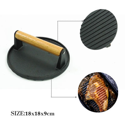 Stampa a 7 pollici dell'hamburger del ghisa di Matt Black Kitchen Cookware Accessories