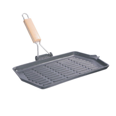 la griglia del ghisa 13.8inch cuoce non la griglia sulla piastra Pan For Camping del bastone