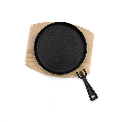 Non il ghisa del bastone frigge il piatto ovale della bistecca del ghisa del vassoio