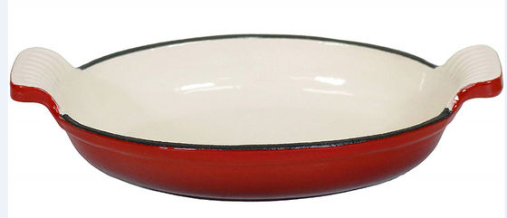 Ghisa durevole che frigge Pan Enameled Cast Iron Pan BSCI ISO9006